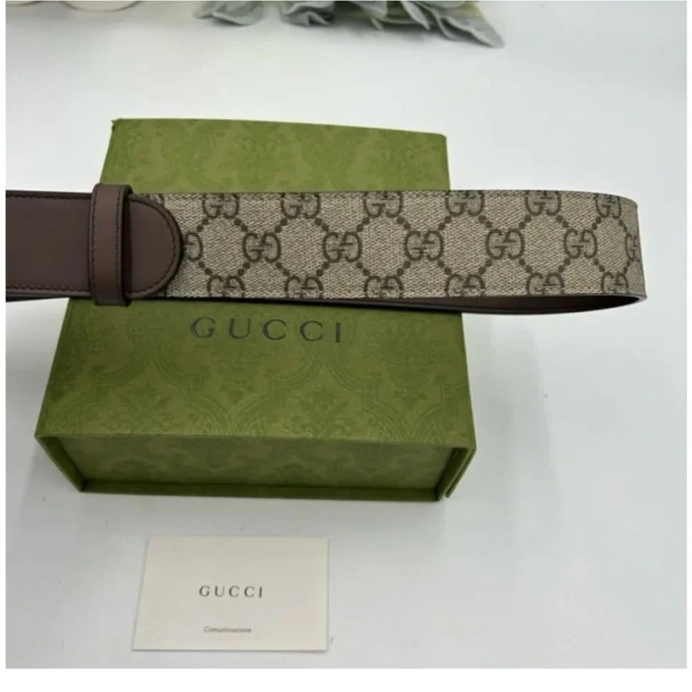 Unisex Gucci GG Marmont, Supreme leather/canvas belt size 80 cm/32 inches